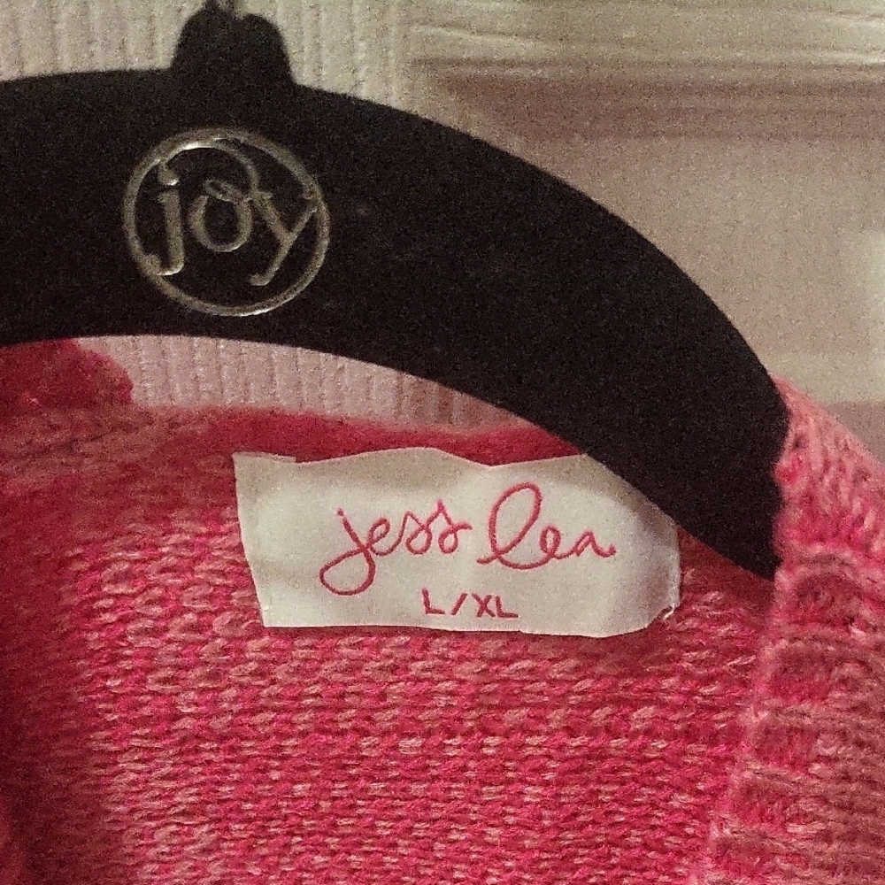 Vibrant Pink and Cream Cardigan - Picture 2 of 2